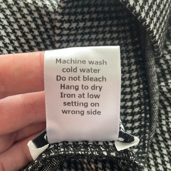 Serengeti Black & White Houndstooth Check Flowy Flare Leg Gaucho Pants Size XL - Picture 4 of 5